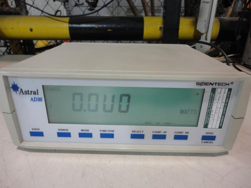 SCIENTECH ASTRAL AD30 LASER POWER/ENERGY METER T19440
