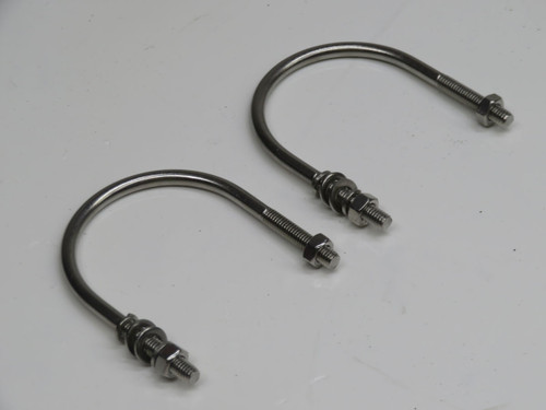 LOT OF 2 STAINLESS STEEL U BOLT 2.25 ID T258691