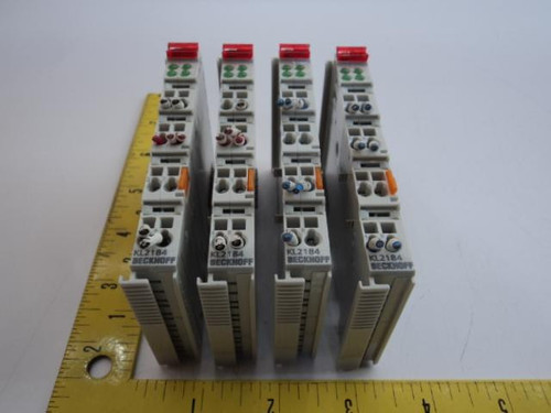 LOT OF 4 BECKHOFF KL2184 4-CHANNEL DIGITAL INPUT TERMINALS 24VDC T17375