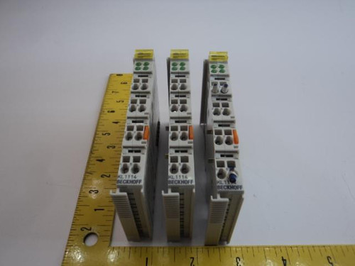 LOT OF 3 BECKHOFF KL1114 4-CHANNEL DIGITAL INPUT TERMINALS 24VDC T17374