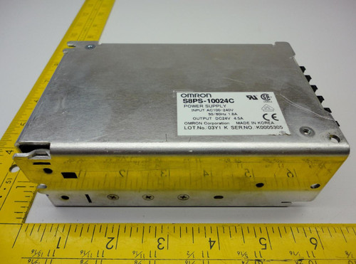 OMRON S8PS-10024C AC/DC DIN RAIL POWER SUPPLY (PSU) SWITCH MODE 1 OUTPUT 100 W 24 VDC 4.5 A T14697