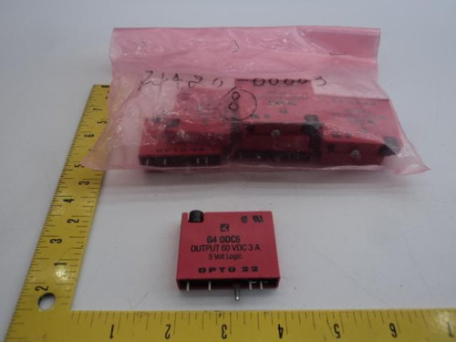 LOT OF 8 OPTO 22 G4 0DC5 RELAYS OUT:60VDC 3A 5V T17071