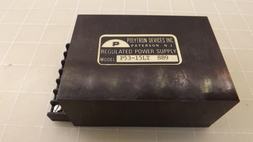 POLYTRON DEVICES P53-15LT 889 REGULATED POWER SUPPLY T27607