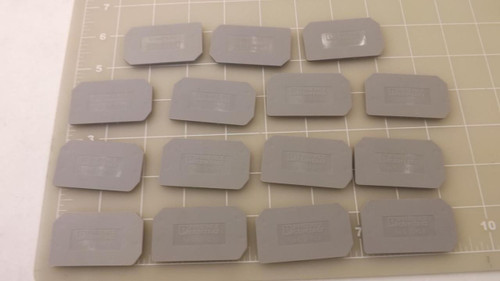 LOT OF 15 PHOENIX CONTACT D-ZFK25 COVER END CAP T23707