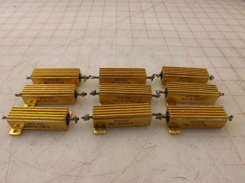 LOT OF 9 RCD 620 R9815 RESISTORS T34654