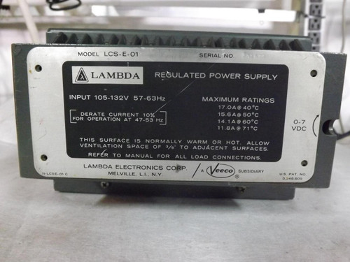 VEECO LAMBDA LCS-E-01 REGULATED POWER SUPPLY T34612