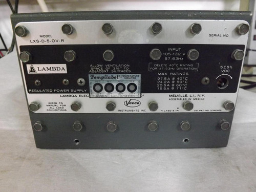 VEECO LAMBDA LXS-D-5-OV-R REGULATED POWER SUPPLY T34614