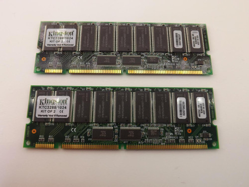 LOT OF 2 KINGSTON 2022254-001  A00 128MX72R KTC3288/1024 SERVER MEMORY RAM T35832