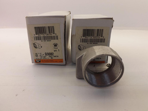 LOT OF 2 WIREMOLD G3082 CONDUIT CONNECTOR T37263