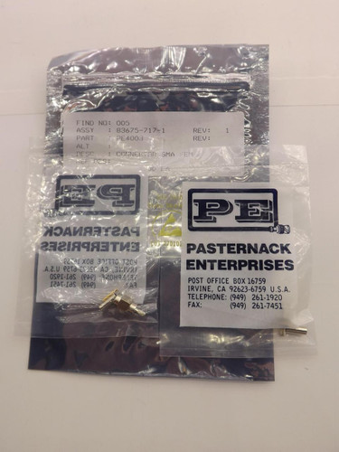 LOT OF 2 PE PASTERNACK ENTERPRISES PE4003 FEMALE CONNECTOR SMA T40862