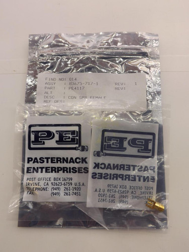 LOT OF 2 PE PASTERNACK ENTERPRISES PE4117 FEMALE CONNECTOR SMA T40864