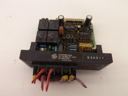 GE FANUC IC610MDL104A DC IN/RELAY OUT 8 CIRCUITS T39150