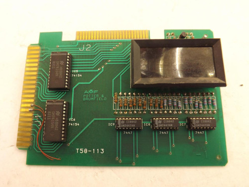 AMF POTTER & BRUMFIELD T58-113 CIRCUIT BOARD T43703