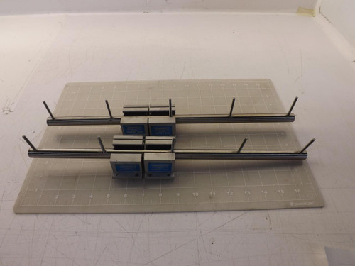 LOT OF 4 THOMSON SPB 10 OPN SUPER PILLOW BLOCKS W/ 17'' IN RAILS T46898