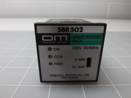 ORIENTAL MOTOR SBR502 MOTOR CONTROL BRAKE REVERSE PACK T48558