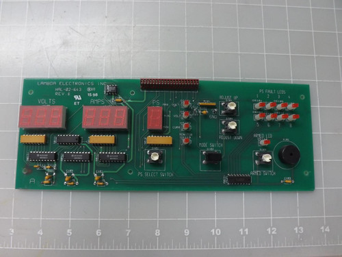 LAMBDA ELECTRONICS HAL-02-643 REV E DISPLAY PANEL CIRCUIT BOARD T50263