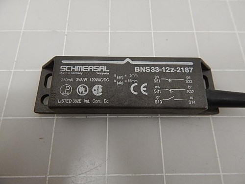 SCHMERSAL BNS33-12Z-2187 NON-CONTACT SAFETY SENSORISOLATED CONTACTS T57525