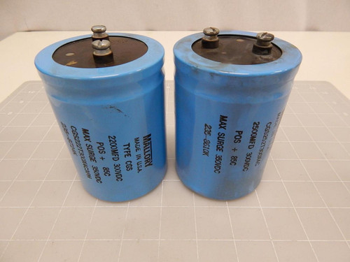 LOT OF 2 MALLORY CGS CGS222T300X4C3PH 235-8724K CAPACITORS T60487