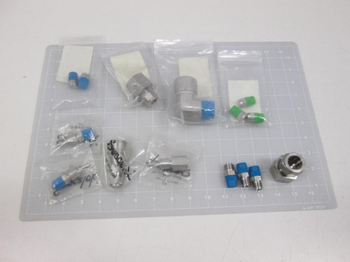 LOT OF 15 SWAGELOK SS-4-P SS-12-SE SS-600-7-12 SS-QC4-S-4PM SS-QC4-S-4PF SS-4-P CONNECTORS T60693