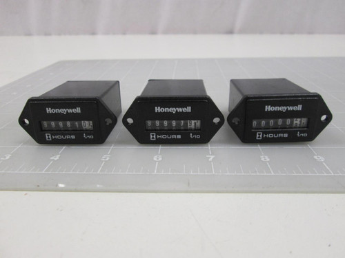 LOT OF 3 HONEYWELL 1/10 HOURS COUNTER T62530