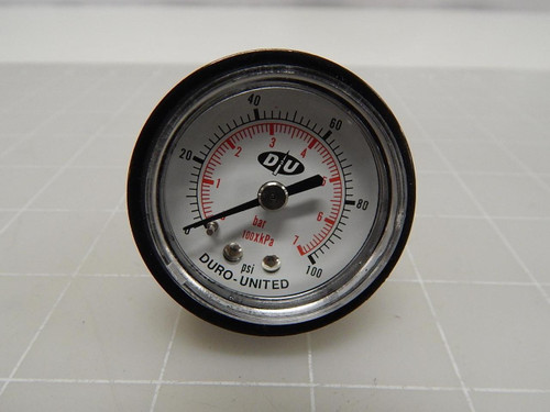 LOT OF 3 DU DURO-UNITED 0-10 PSI 0-700 KPA GAUGE T62672