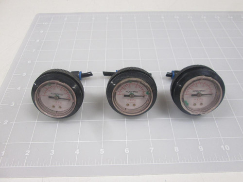 LOT OF 3 KOGANEI PRESSURE GAUGE T65321