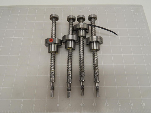 LOT OF 4 REXROTH R153246013 48317.095 ROLLER SCREW BEARINGS W/ 9" RAILS