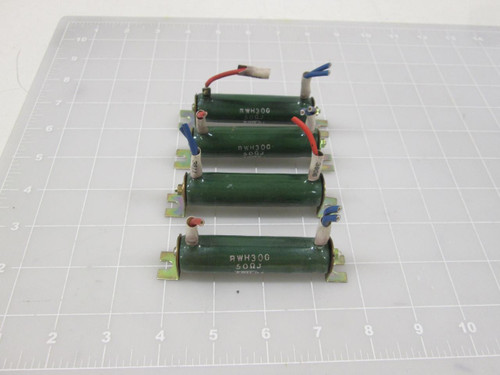 LOT OF 4 RWH30G 50 OHM J CERAMIC RESISTOR T68384