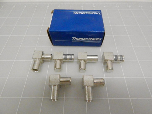 LOT OF 6 THOMAS & BETTS MD4M-2 UNINSULATED MALE DISCONNECT QUICK CONNECT CONNECTOR T72760