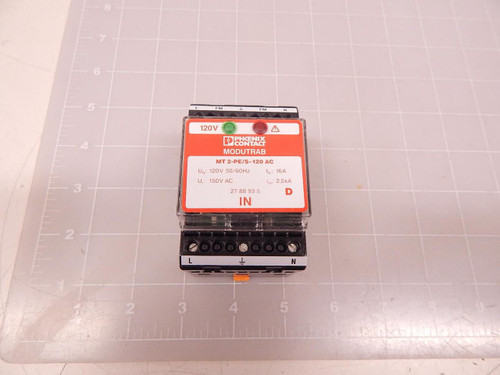 PHOENIX CONTACT MT 2-PE/S-120 AC MODUTRAB SURGE PROTECTOR T69759