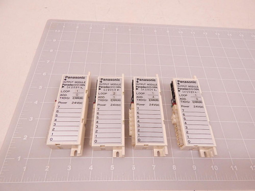 LOT OF 4 PANASONIC PANADAC 610-08N OUTPUT MODULE T73033