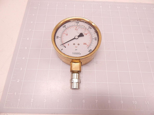 NOSHOK 0-3000 PSI 0-200 BAR PRESSURE GAUGE T77067