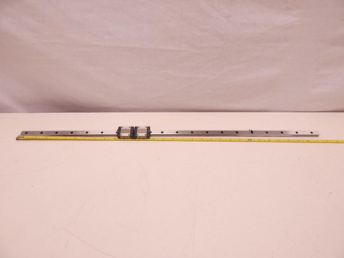 LOT OF 2 THK RSR15VM BEARINGS W/ 31-1/2" CNC LINEAR SLIDE RAILS