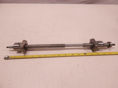 LOT OF 2 THK BTK 1605L AX-0K16 BALL SCREW BEARINGS W/ 18'' RAIL T83466