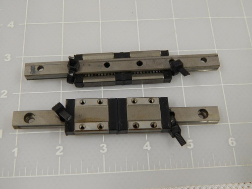 LOT OF 2 IKO LWL9 BEARINGS W/ RAILS T84019