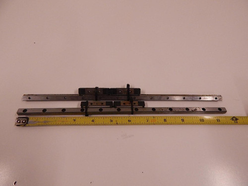 LOT OF 4 Y7G276/HR918 BEARINGS W/ 11-1/2" CNC LINEAR SLIDE RAILS