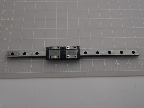 LOT OF 2 IKO LWL12 BCS BEARINGS W/ 11 IN RAIL T88011