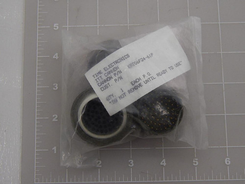 ITT CANNON KPT00F-24 KPT06F24-61P 057-3013-000 END BELL CONNECTOR PLUG ASSEMBLY T88753