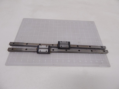 Lot of 2 THK SSR15 Bearings on a 18 In Rail T91521 For Sale