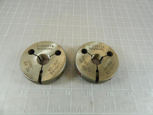 Lot of 2 Swanson 15085-1, UNF-2A Preplate Thread Ring Gages T97410 For Sale