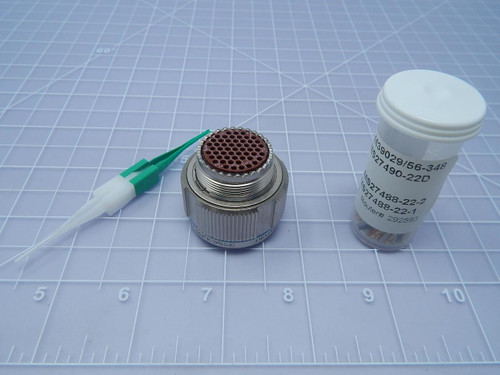 DEUTSCH D38999/26FE35SC CIRCULAR MIL SPEC CONNECTOR DTS 55C 55#22D SKT PLUG W/ CONTACTS T107290