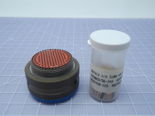 MATRIX 8745-44333 5100-101 M39029/56-348 CIRCULAR CONNECTOR W/ CONTACTS T107282