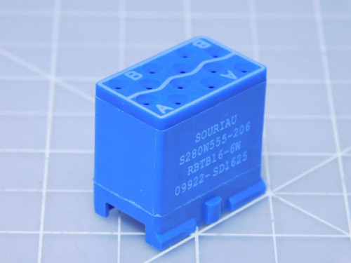 Lot of 15 Souriau S280W555-206 Feedback Module 2X6 BUS 16 AWG T119437 For Sale