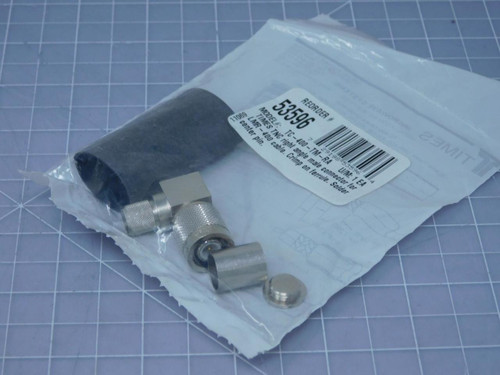 Lot of 4 Times Microwave Systems TC-400-TM-RA Right Angle Male Connector for LMR-400 Cable T119653 For Sale