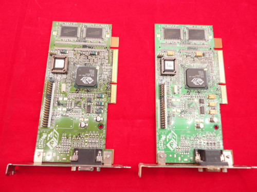 LOT OF 2 ATI TECHNOLOGIES 109-40200-20 RAGE PRO TURBO AGP VIDEO CARDS T20427