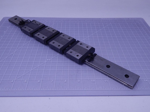 IKO LWLF30 BCS Lot of 4 Bearings with a 16" Rail T126667 For Sale