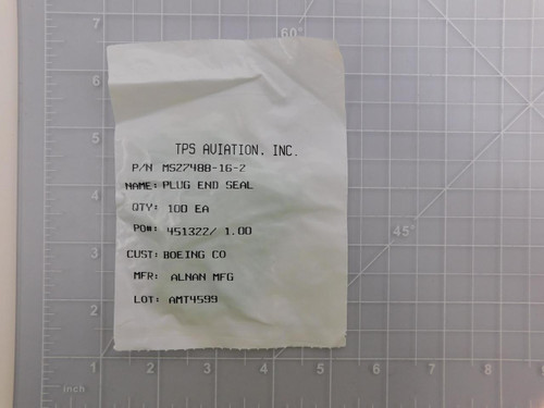Lot of 100 Alnan MS27488-16-2    Plugs For Sale
