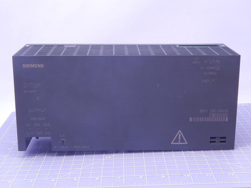 Siemens 6EP1336-2BA00 Power Supply SITOP Power 20 1 PH In: 230/120 V 50/60 Hz 3,3/8,0 A T127346 For Sale