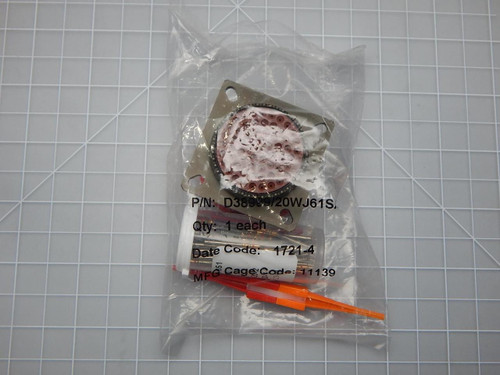 Deutsch D38999/20WJ61SA    Circular MIL Spec Connector DTS 61 C 61 # 20 w/ Circular MIL Spec Contacts For Sale