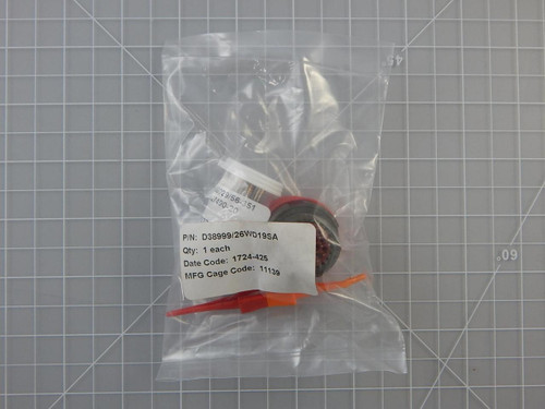 Deustch D38999/26WD19SA    Circular MIL Spec Connector DTS 19 C 19 # 20 SK w/ Contacts For Sale